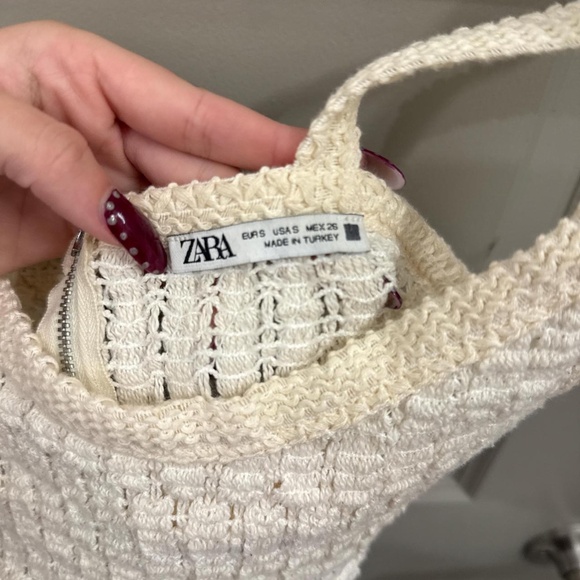 Zara cream crochet crop top - Picture 3 of 3